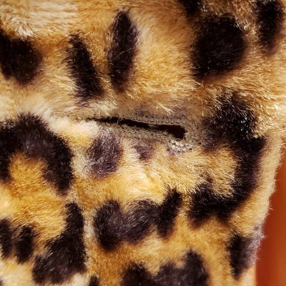 Vintage Leopard Print Faux Fir Peacoat - Picture 5 of 7